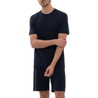 Mey Herren T-Shirt blau Mikrofaser unifarben von mey