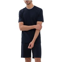 Mey Herren T-Shirt blau Mikrofaser unifarben von mey