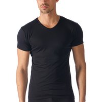 Mey Herren T-Shirt schwarz Viskose unifarben von mey