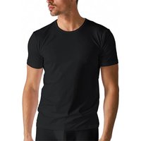 Mey Herren T-Shirt schwarz Baumwolle unifarben von mey