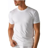 Mey Herren T-Shirt weiß Baumwolle unifarben von mey