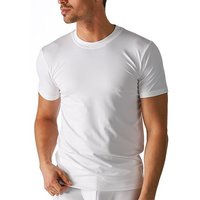 Mey Herren T-Shirt weiß Baumwolle unifarben von mey