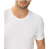 Mey Herren T-Shirt weiß Baumwolle unifarben von mey