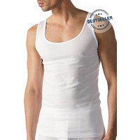 Mey Herren Tanktop weiß Reine Baumwolle unifarben von mey