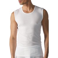 Mey Herren Tanktop weiß Baumwolle unifarben von mey