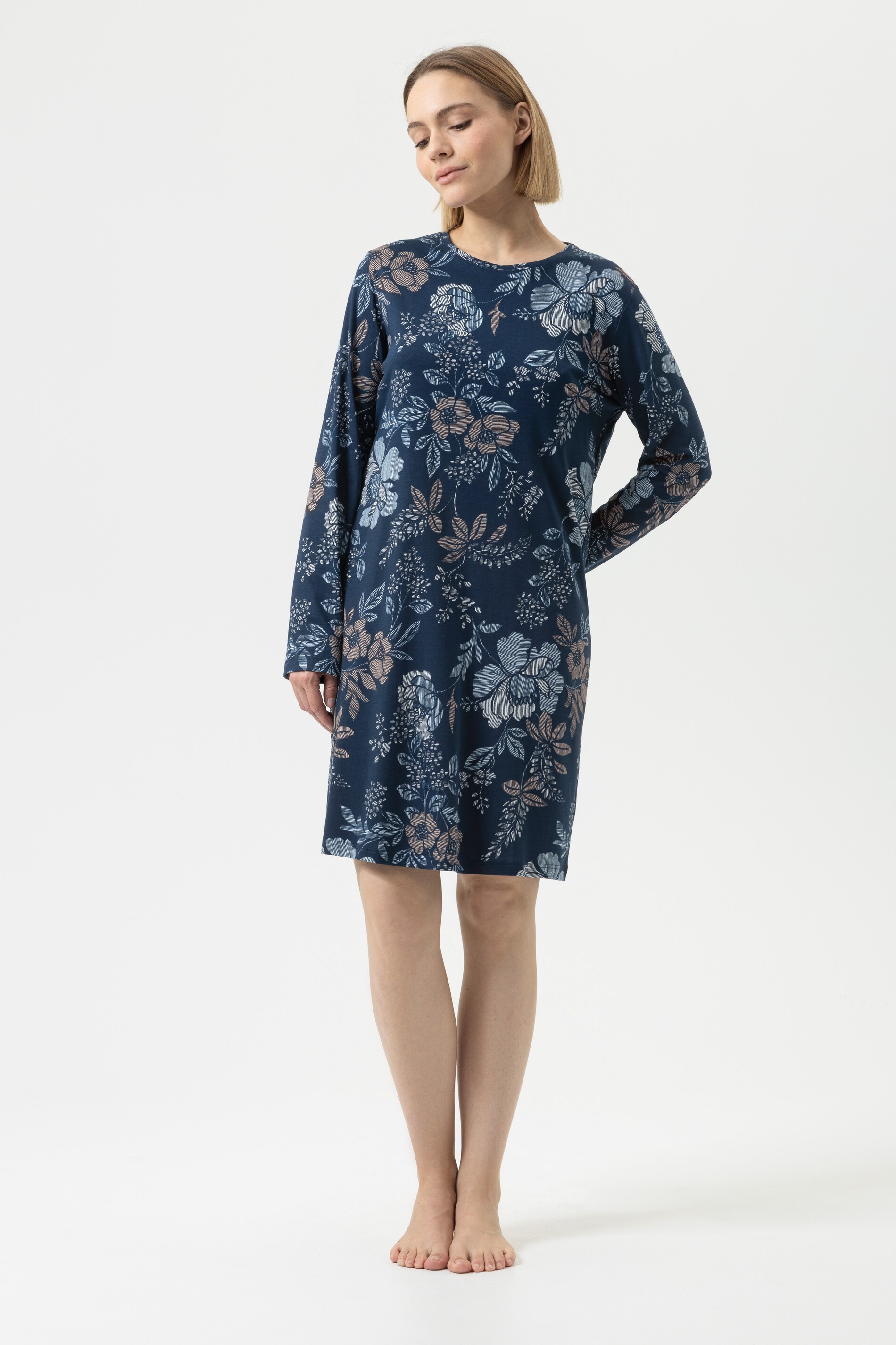 Nachthemd langarm Serie Nostalgia Deep Marine von mey