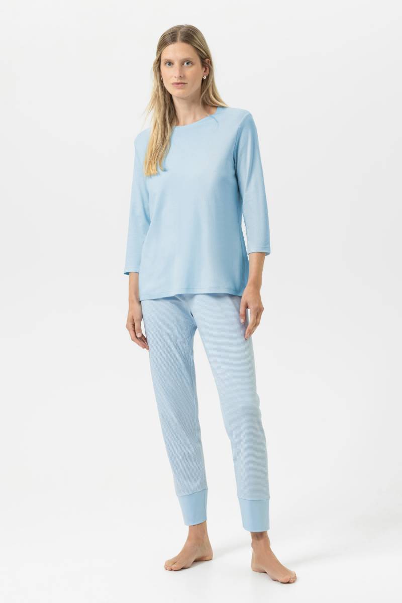 Pyjama Serie Simple Stripes Alice Blue von mey
