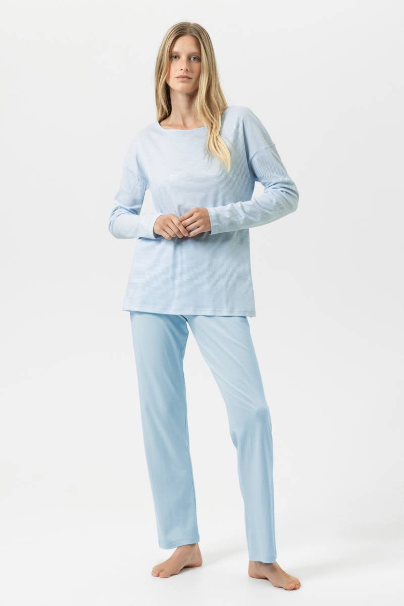 Pyjama Serie Simple Stripes Alice Blue von mey