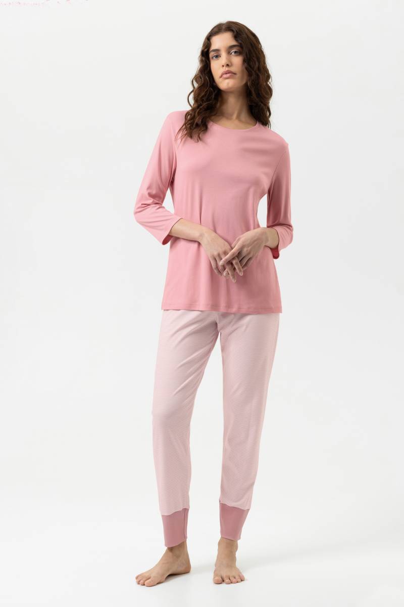 Pyjama Serie Simple Stripes Bridal Rose von mey