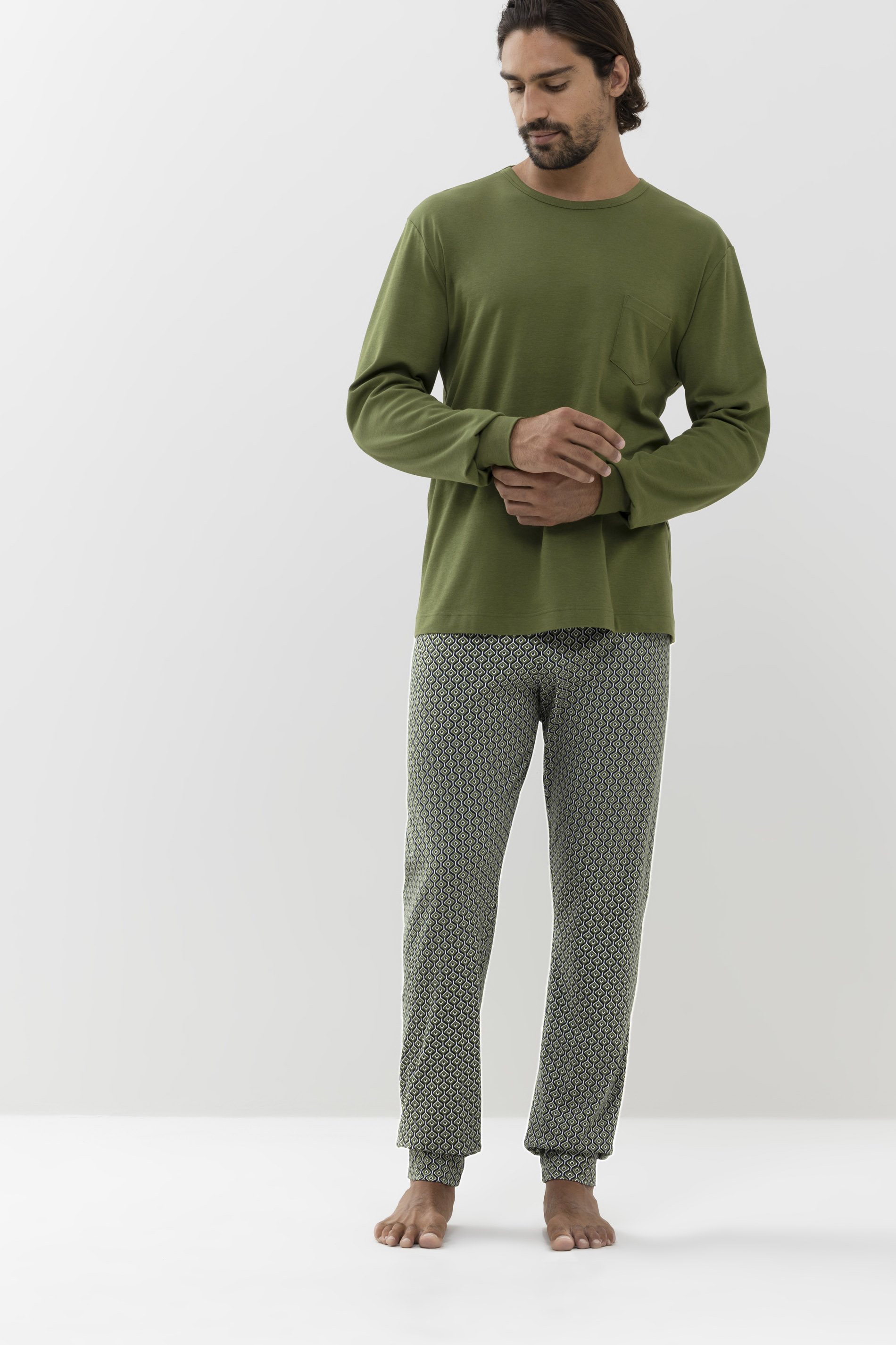 Schlafanzug Serie Retro Pattern Leaf von mey