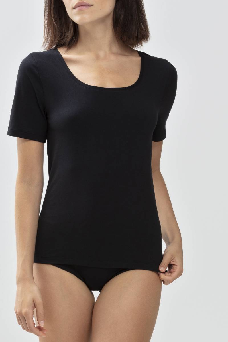 Shirt Serie Superfine Organic Schwarz von mey