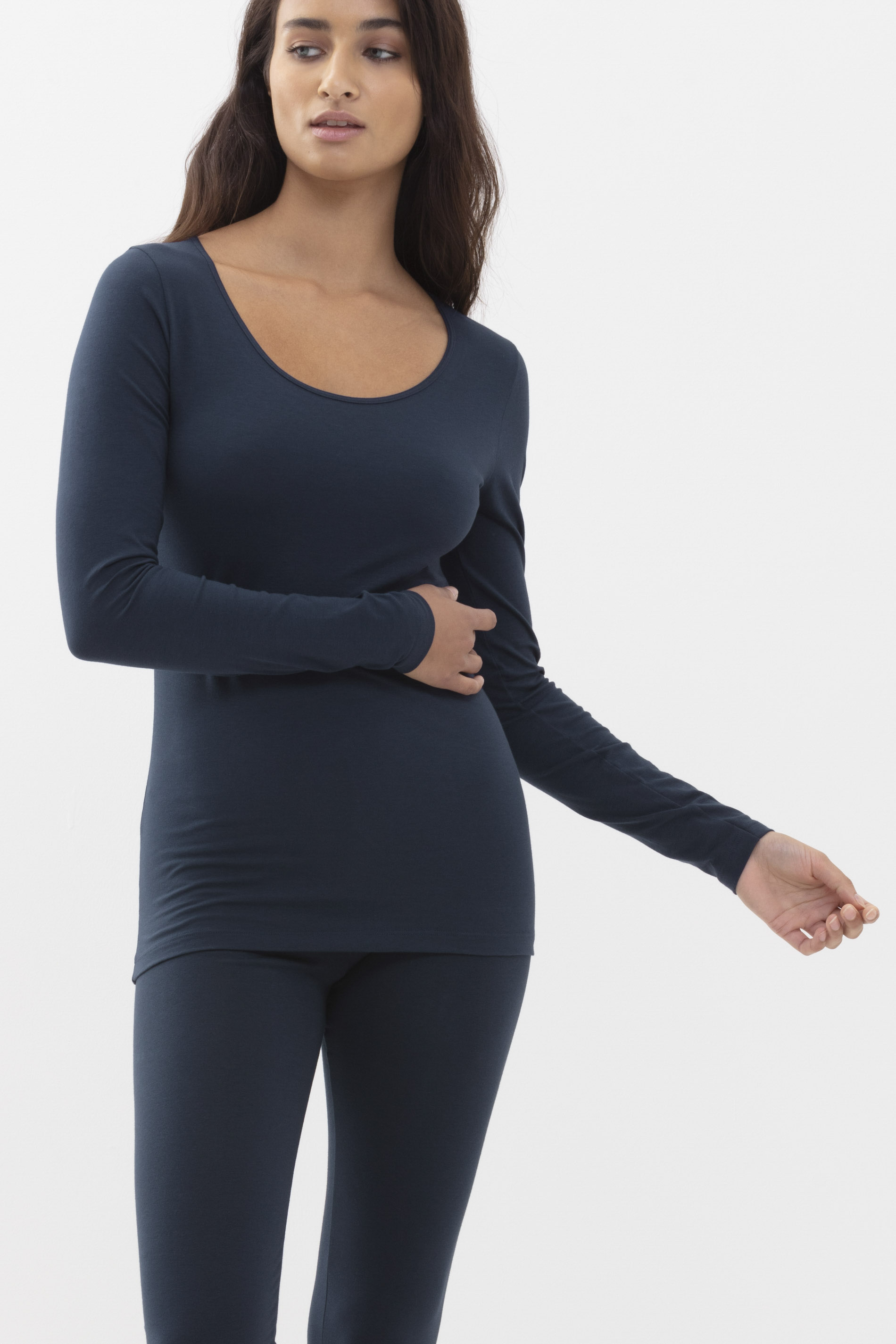 Shirt langarm Serie Cotton Pure Night Blue von mey