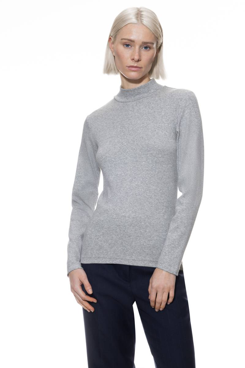 Shirt langarm Serie Modern Rib Grey Melange von mey