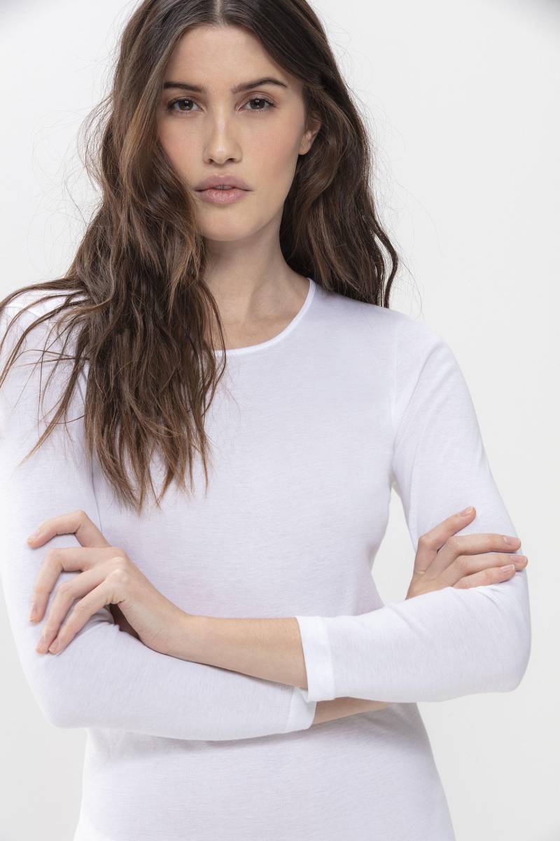 Shirt langarm Serie Noblesse Weiss von mey