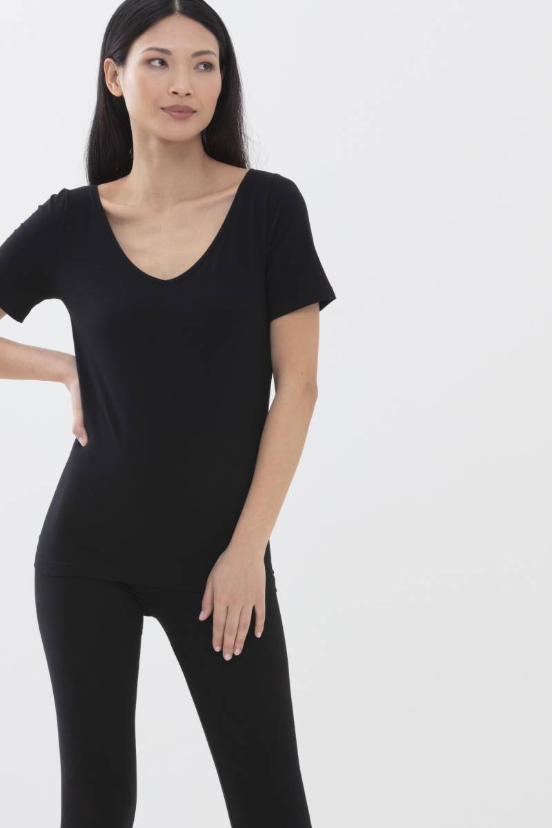 Shirt Serie Superfine Organic Schwarz von mey