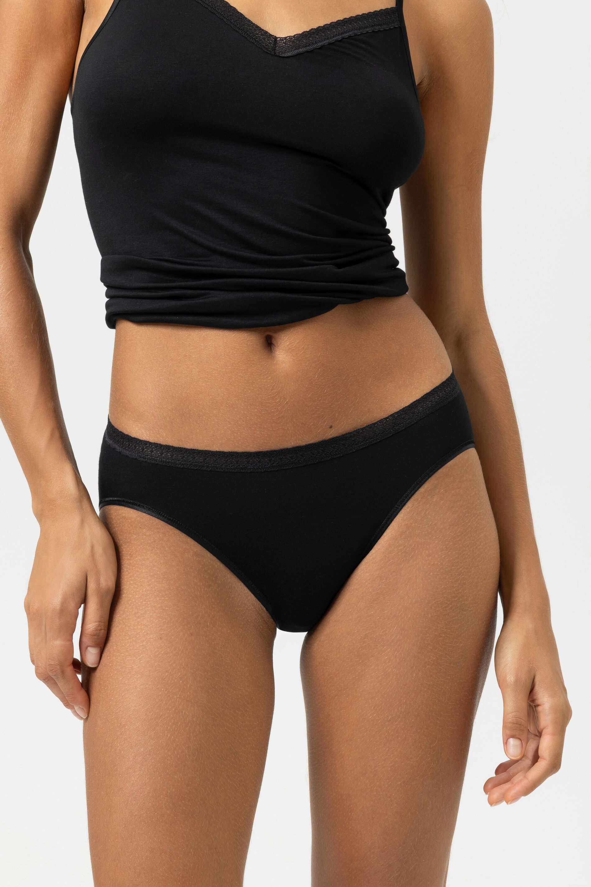 Slip Serie Modal Lace Schwarz von mey