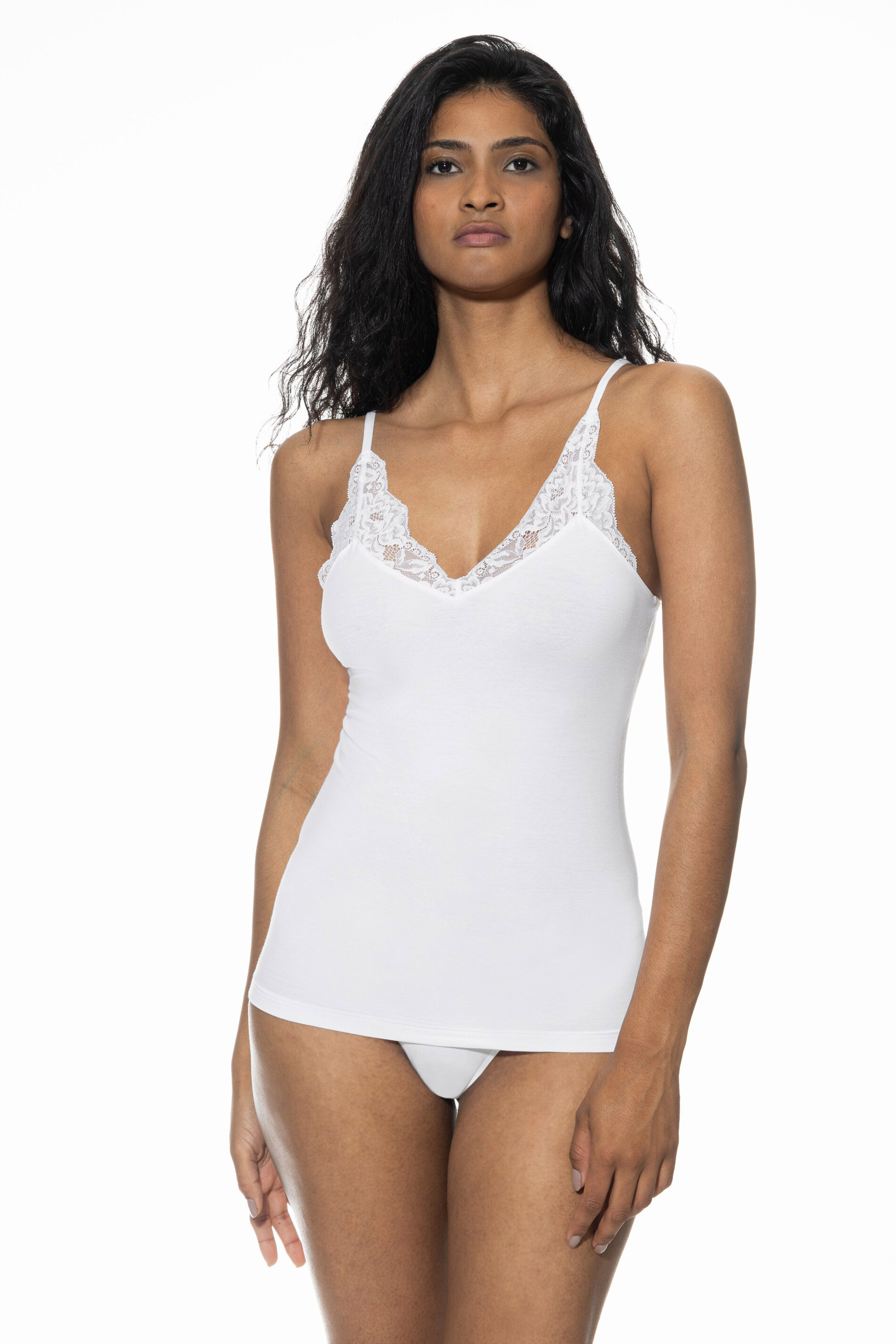 Spaghetti Top Serie Organic Cotton Weiss von mey