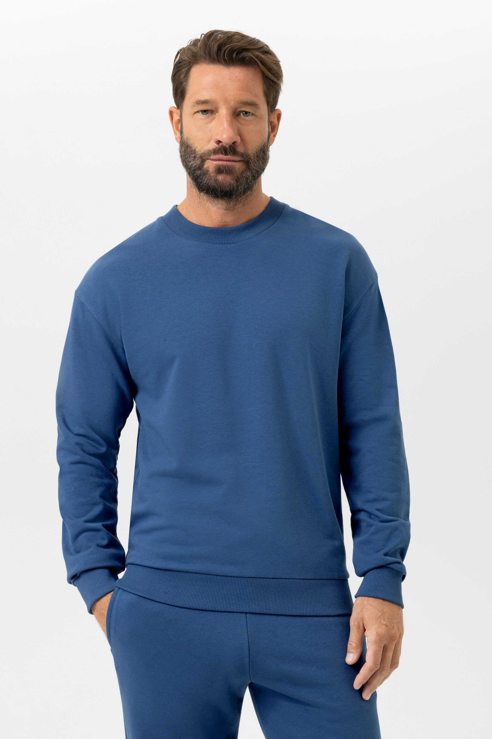 Sweatshirt Serie Terry Essentials Hague Blue von mey