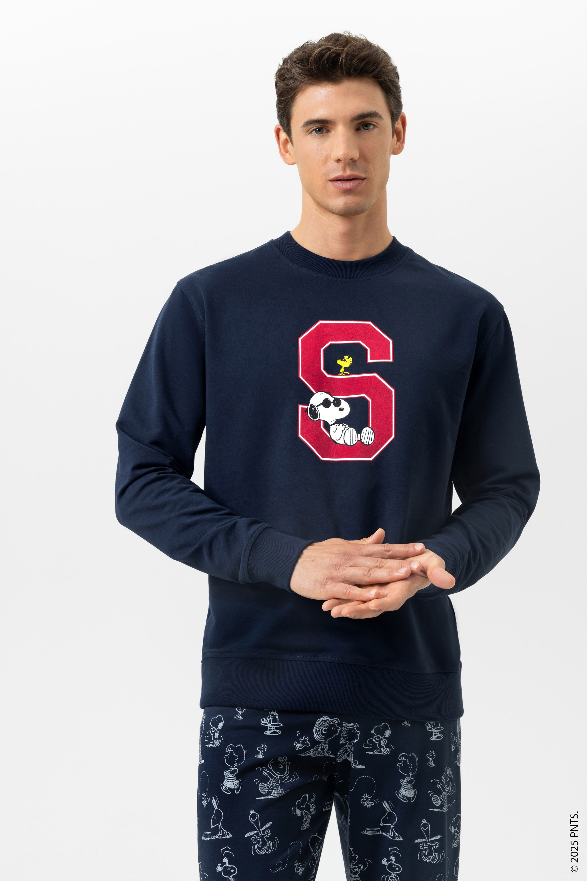 Sweatshirt Serie mey x Peanuts Yacht Blue von mey