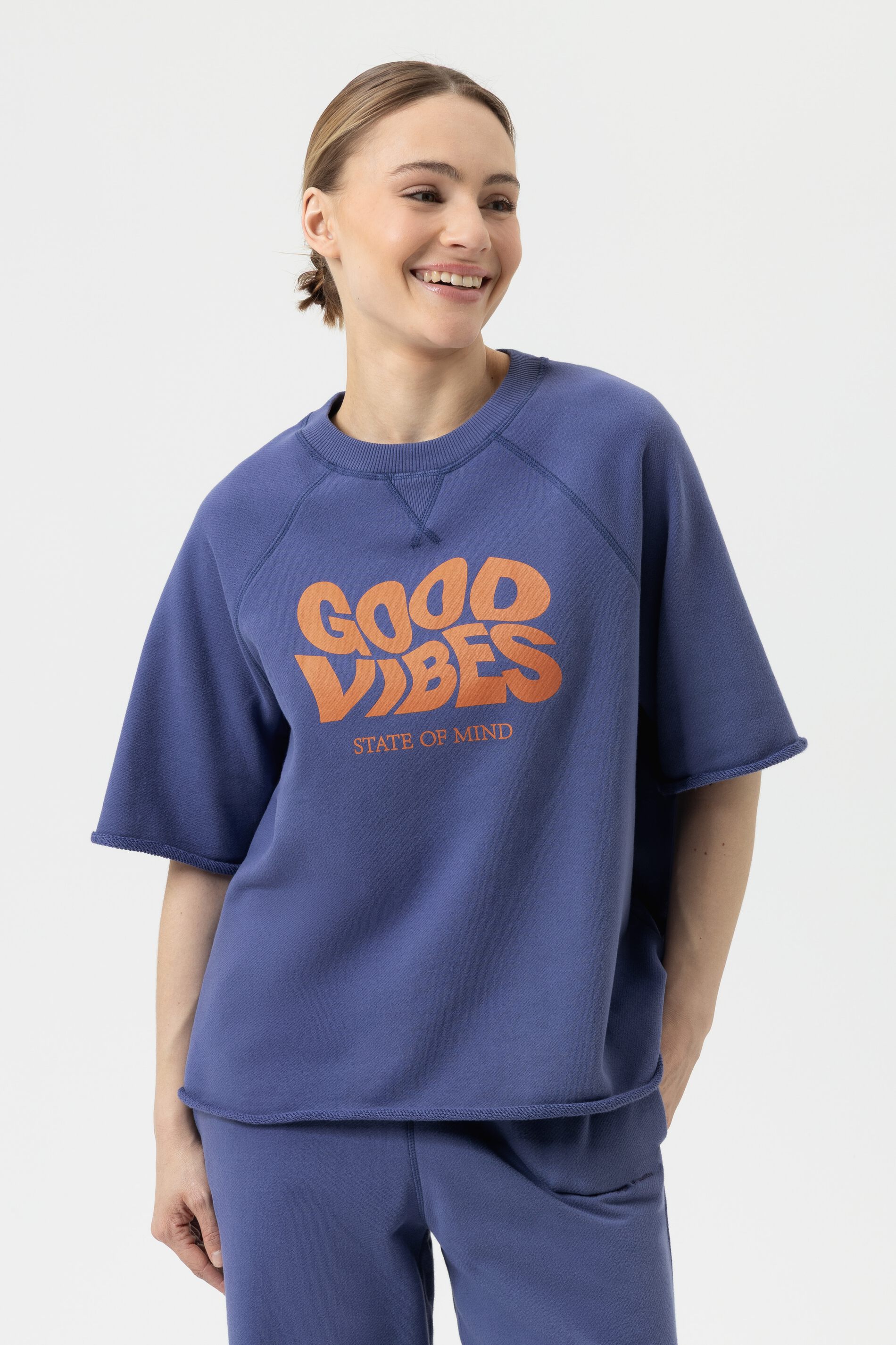 Sweatshirt halbarm Serie Mellow Cotton Astral Night von mey