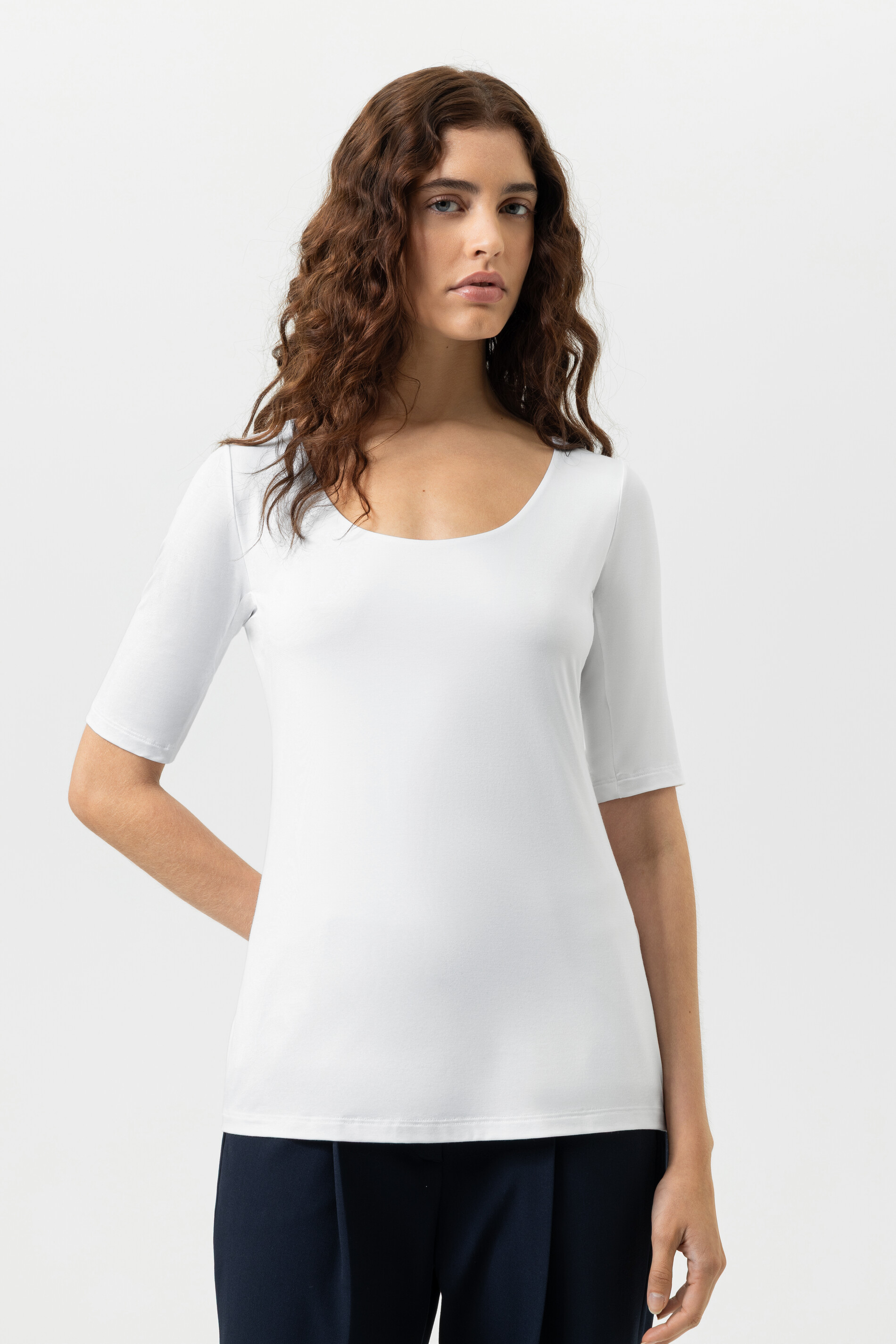 T-Shirt Serie Blazershirt Weiss von mey