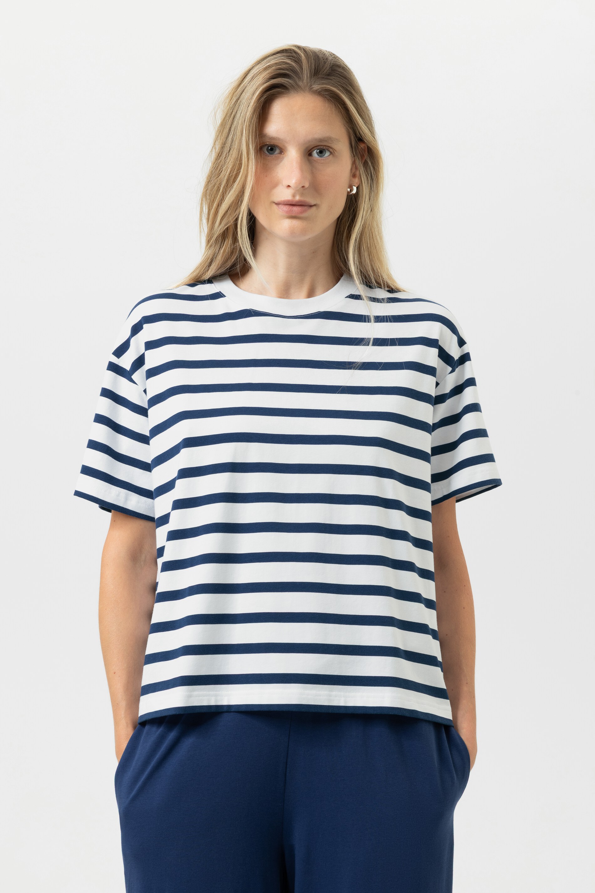 T-Shirt Serie Breezy Stripes Blue Zodiac von mey