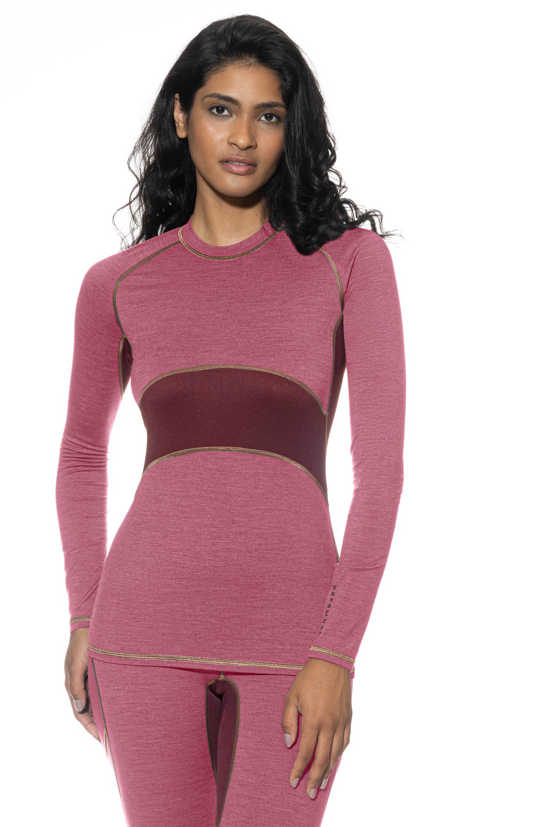 T-Shirt langarm Serie PRFRMNC+ Energetic Red Melange von mey