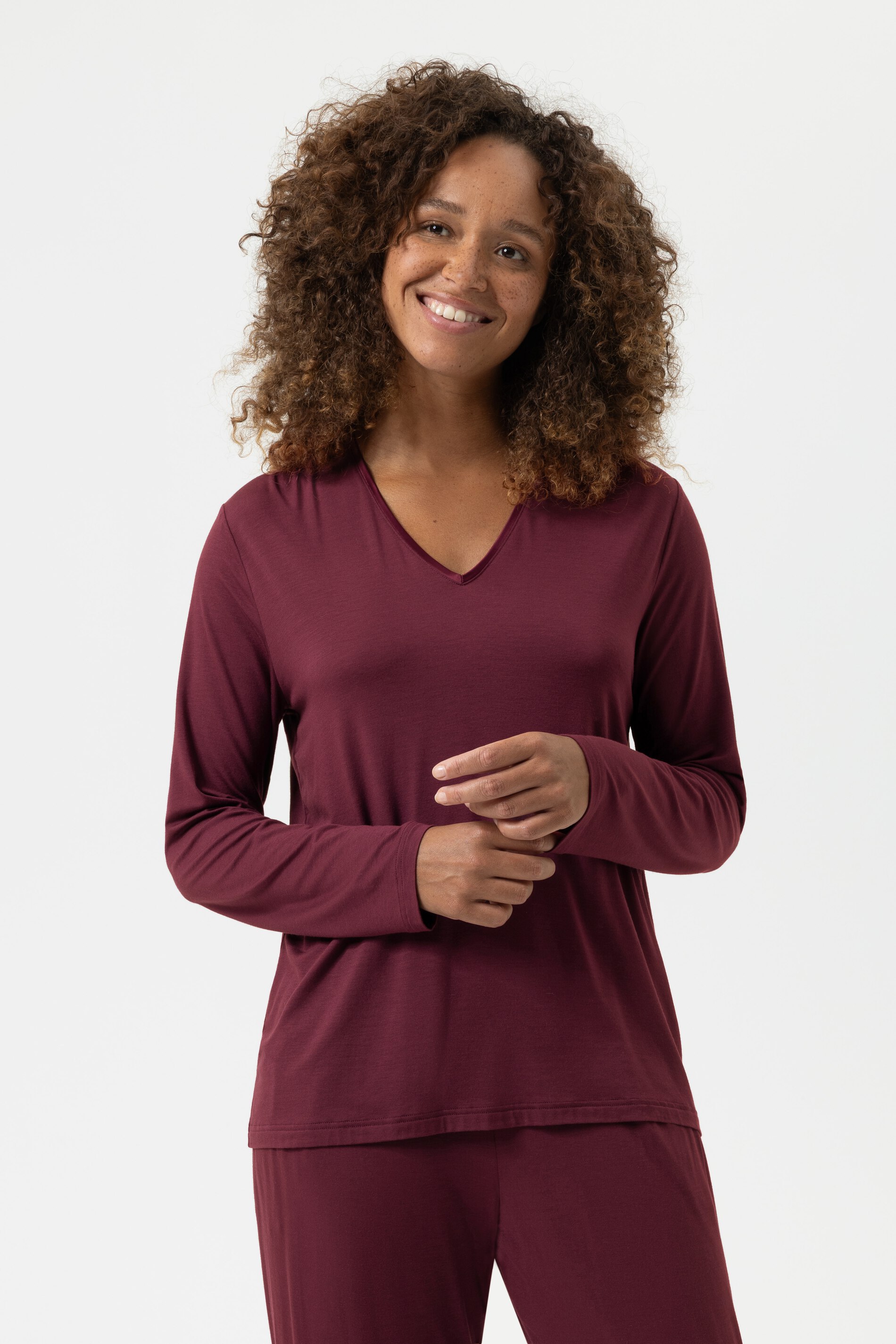 T-Shirt langarm Serie Pure Chic Boysenberry von mey