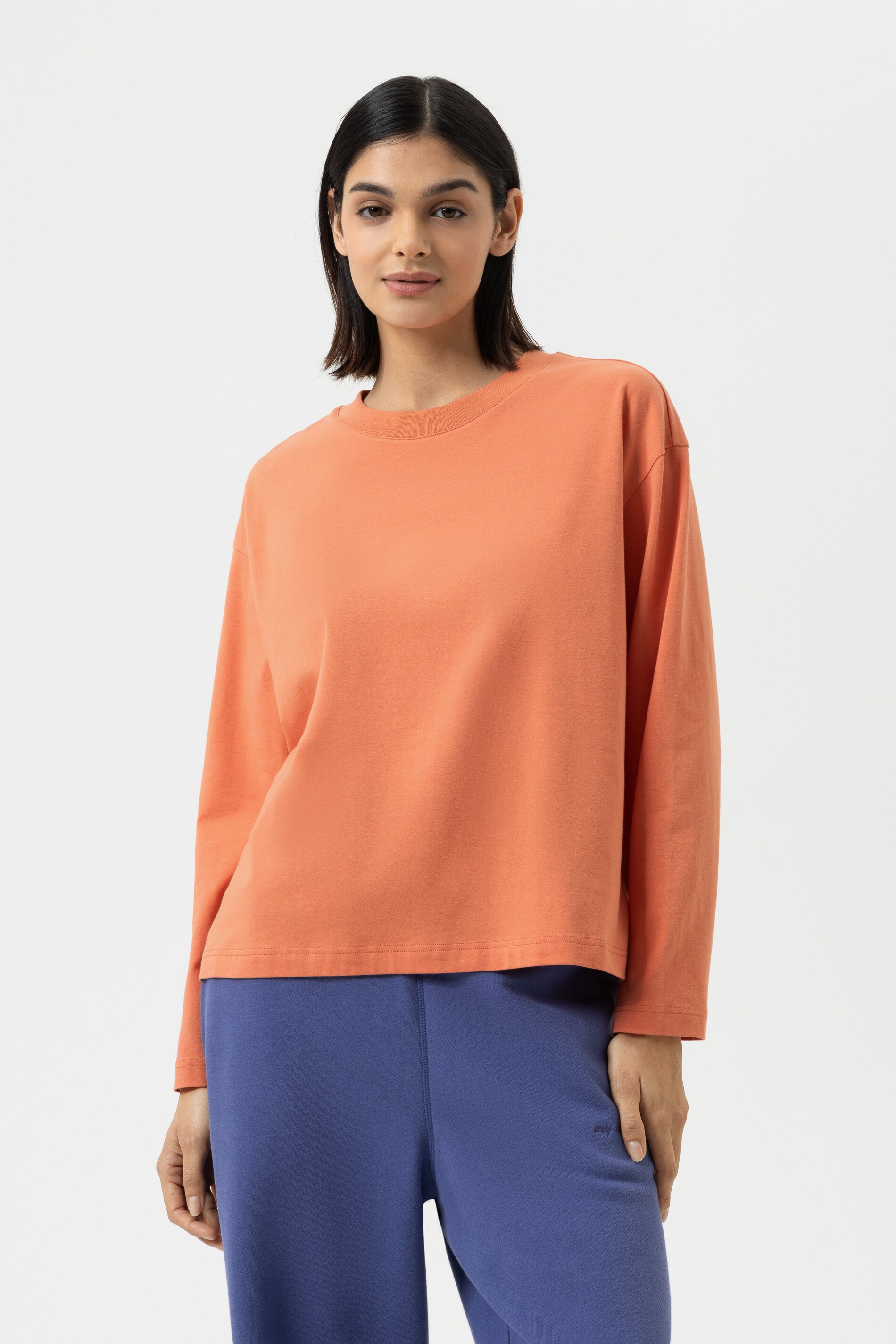 T-Shirt langarm Serie Solid Love Nostalgic Sepia von mey