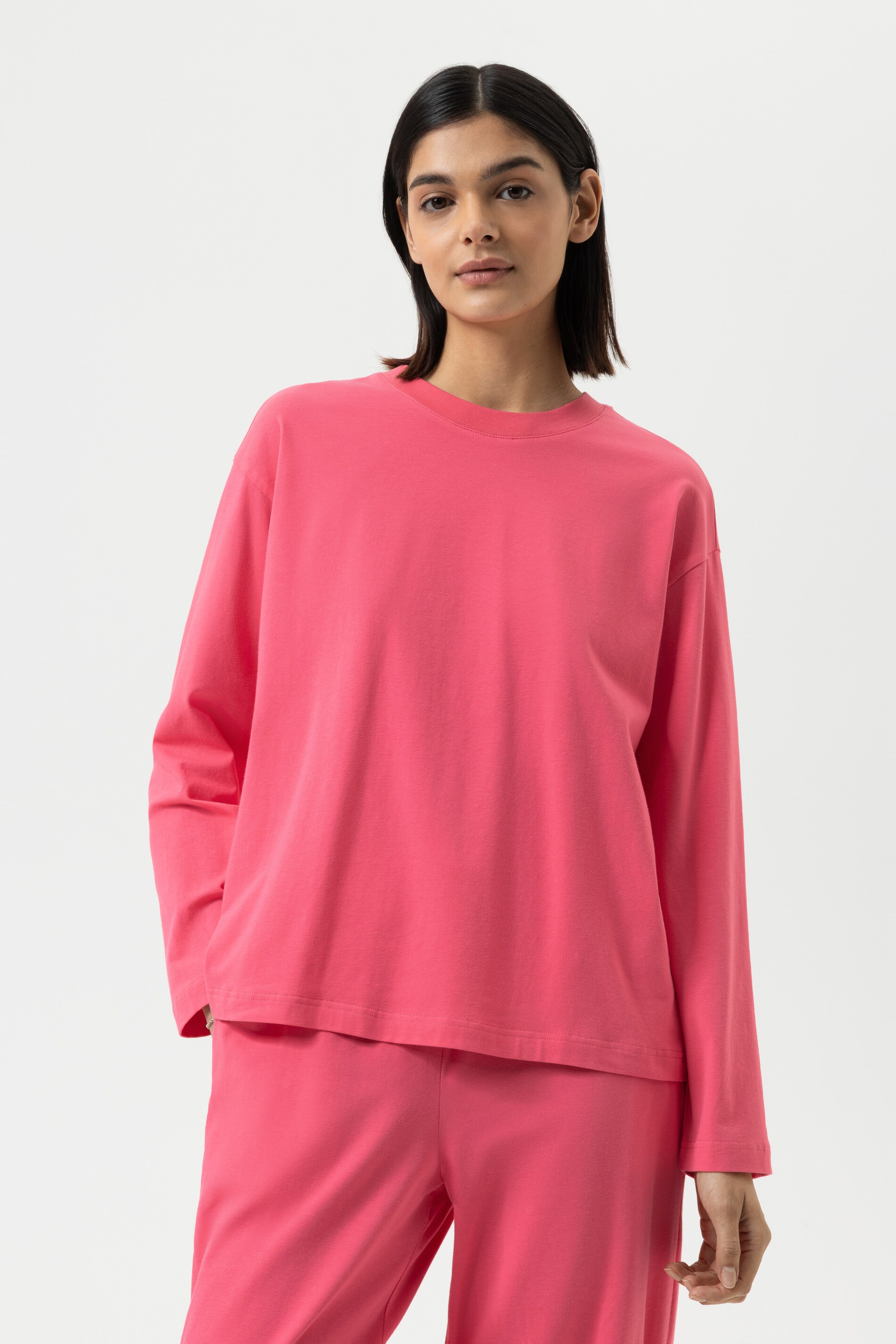 T-Shirt langarm Serie Solid Love Paradise Pink von mey