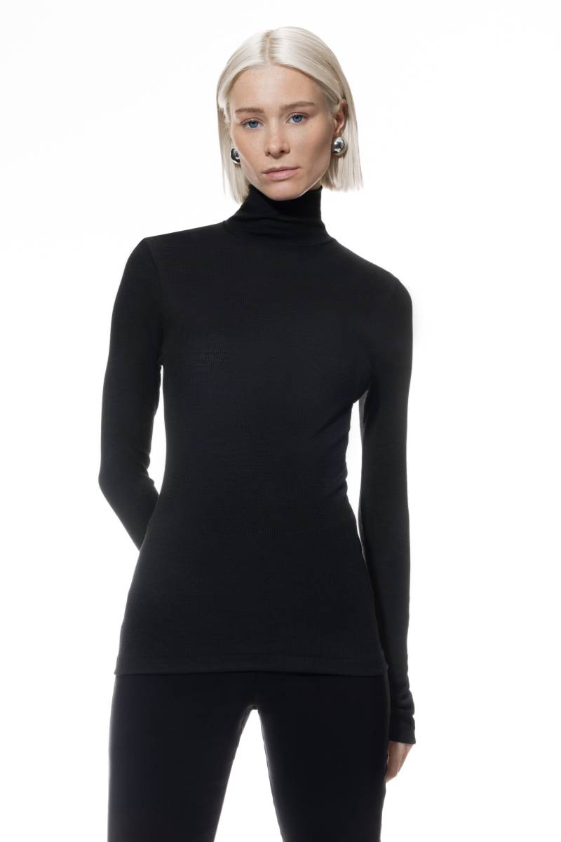 Langarm-Shirt Serie Wool Love Schwarz von mey