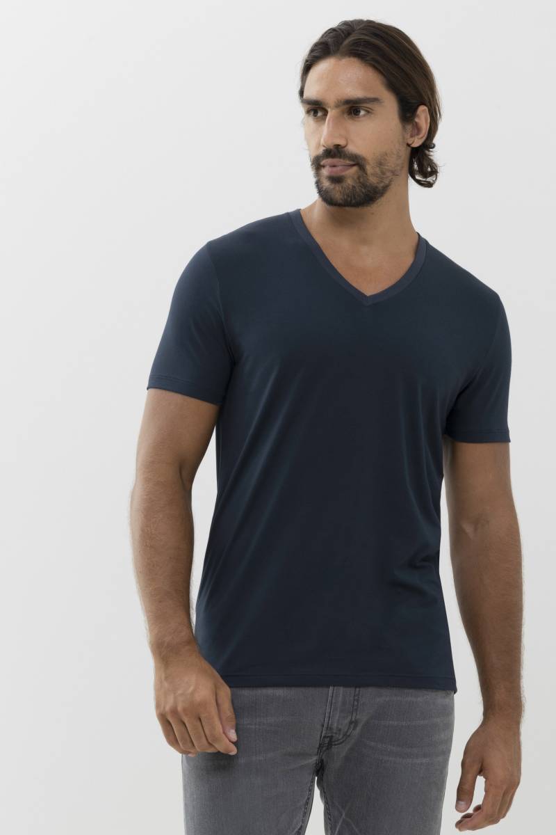 V-Neck Serie Dry Cotton Colour Yacht Blue von mey