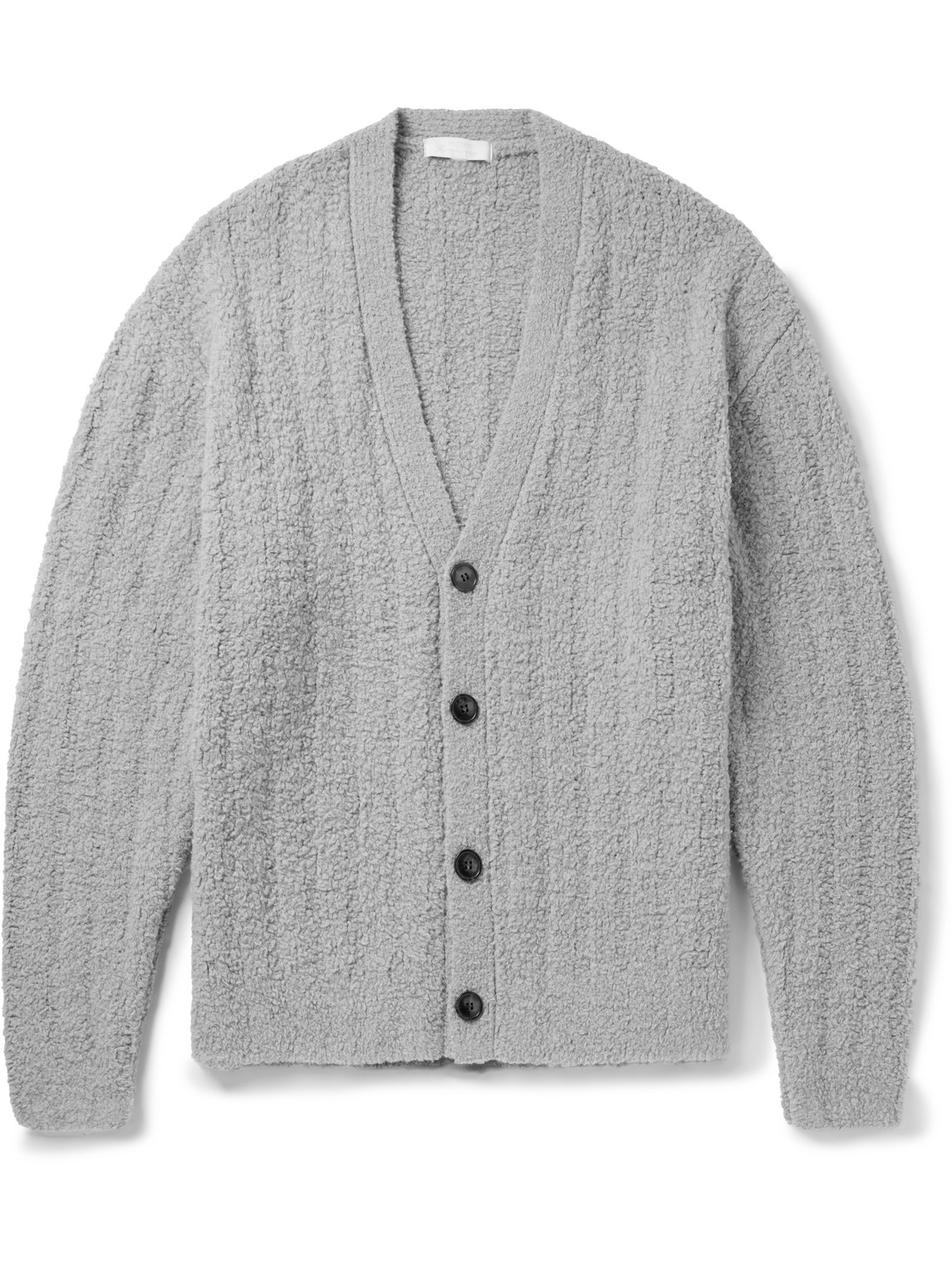mfpen - House Ribbed Wool-Blend Bouclé Cardigan - Men - Gray - XL von mfpen
