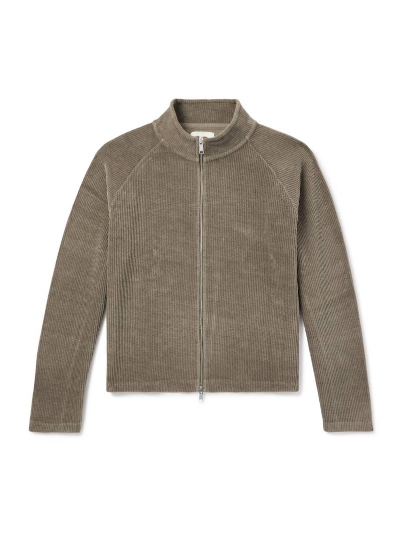 mfpen - Leisure Cotton Zip-Up Sweater - Men - Brown - XXL von mfpen