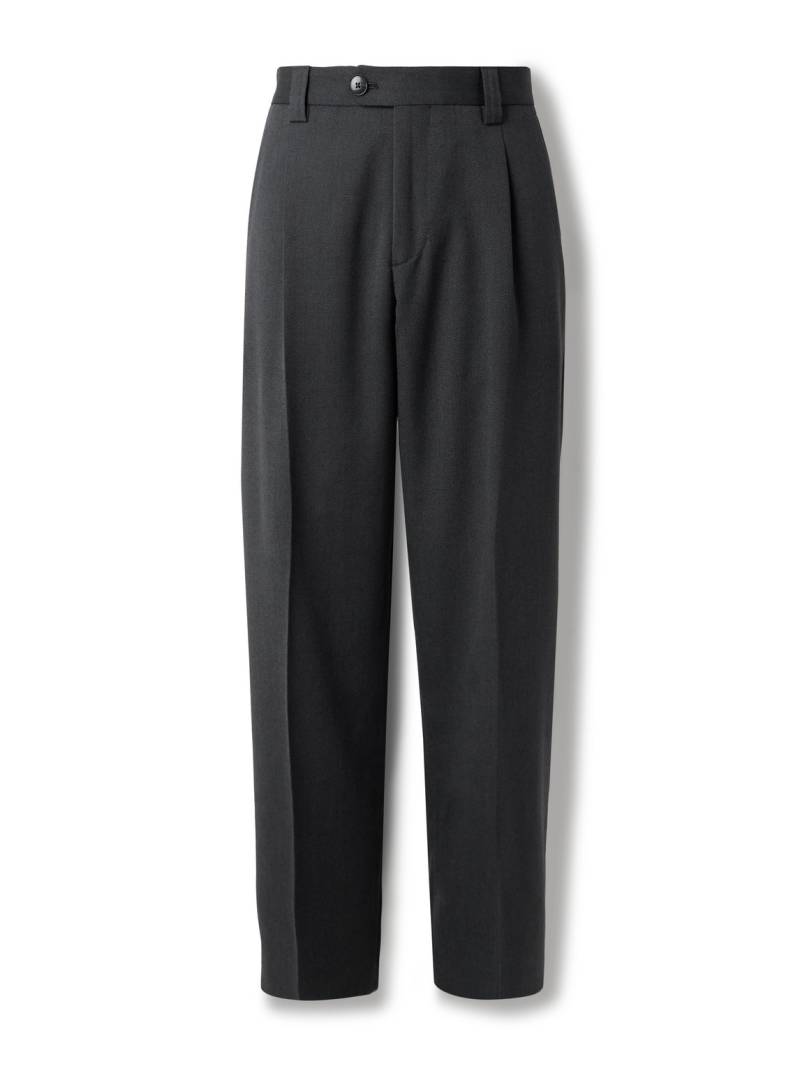 mfpen - Service Wide-Leg Pleated Virgin Wool-Twill Trousers - Men - Gray - XL von mfpen