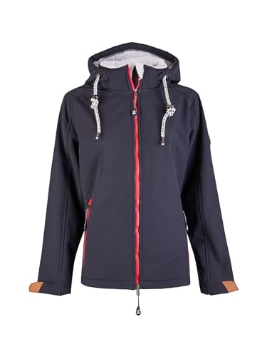 mh michael heinen Damen Softshelljacke Kiel, Funktionsjacke, Herbstjacke, Winterjacke mit Kapuze, gefüttert, Winddicht, wasserdicht Navy 46 von mh michael heinen