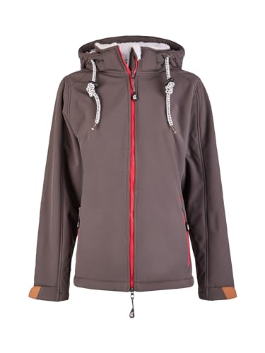 mh michael heinen Damen Softshelljacke Kiel, Funktionsjacke, Herbstjacke, Winterjacke mit Kapuze, gefüttert, Winddicht, wasserdicht anthrazit 50 von mh michael heinen