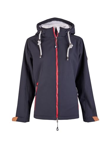 mh michael heinen Damen Softshelljacke Kiel, Funktionsjacke, Herbstjacke, Winterjacke mit Kapuze, gefüttert, winddicht, wasserdicht navy 34 von mh michael heinen