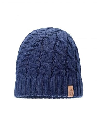 mh michael heinen Damen Strickmütze, Beanie, Fleece Fütterung, wasserabweisend, dehnbar Navy OS von mh michael heinen