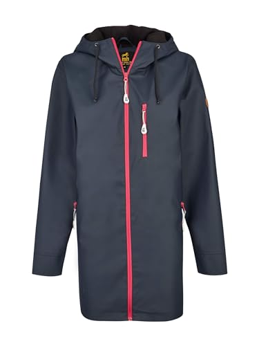 mh michael heinen Damen Regenmantel Neuwerk, Friesennerz, Regenjacke, mit Fleece gefüttert, Regenparka wasserdicht, Winddicht und modisch von mh michael heinen