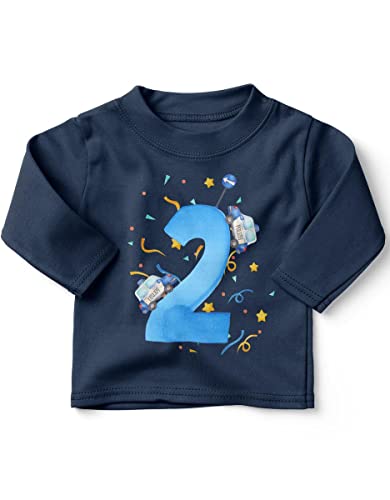 miKalino Baby/Kinder Longsleeve mit Spruch Ich Bin 2 - Polizei Langarm Shirt für Jungen und Mädchen | Geschenkidee, Farbe:Navy, Grösse:92-98 von miKalino