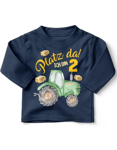 miKalino Baby/Kinder Longsleeve mit Spruch Platz Da ich Bin Zwei 2 Traktor T-Shirt Langarm mit Spruch - Longsleeve mit Spruch (Navy,80-86) miKalino Baby/Kinder Longsleeve mit Spruch Platz Da ich Bin Zwei 2 Traktor T-Shirt Langarm mit Spruch - Longsleeve mit Spruch (Navy,80-86) von miKalino