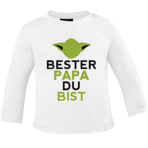 miKalino Baby Longsleeve Bester Papa Du bist, Farbe:Weiss, Grösse:80-86 von miKalino