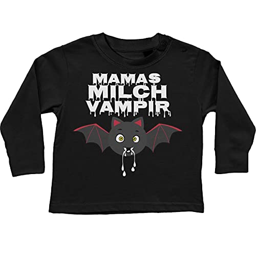 miKalino Baby Longsleeve Mamas Milch Vampir, Farbe:schwarz, Grösse:68-74 von miKalino