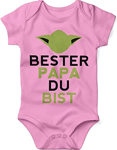 miKalino Babybody mit Spruch für Jungen Mädchen Unisex kurzarm Bester Papa Du bist | handbedruckt in Deutschland | Handmade with love, Farbe:rosa, Grösse:68 von miKalino