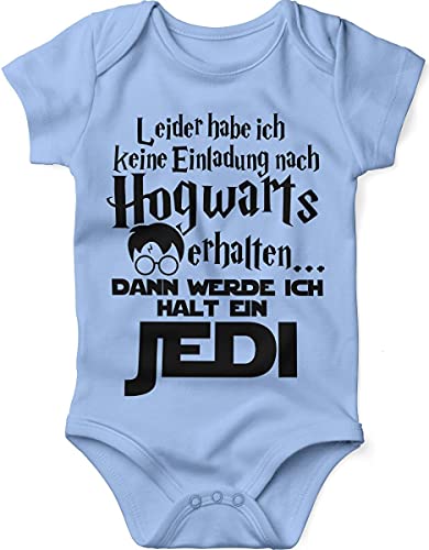 miKalino Babybody mit Spruch für Jungen Mädchen Unisex kurzarm Leider habe ich keine Einladung nach Hogwarts erhalten... | handbedruckt in Deutschland, Farbe:sky, Grösse:74 von miKalino