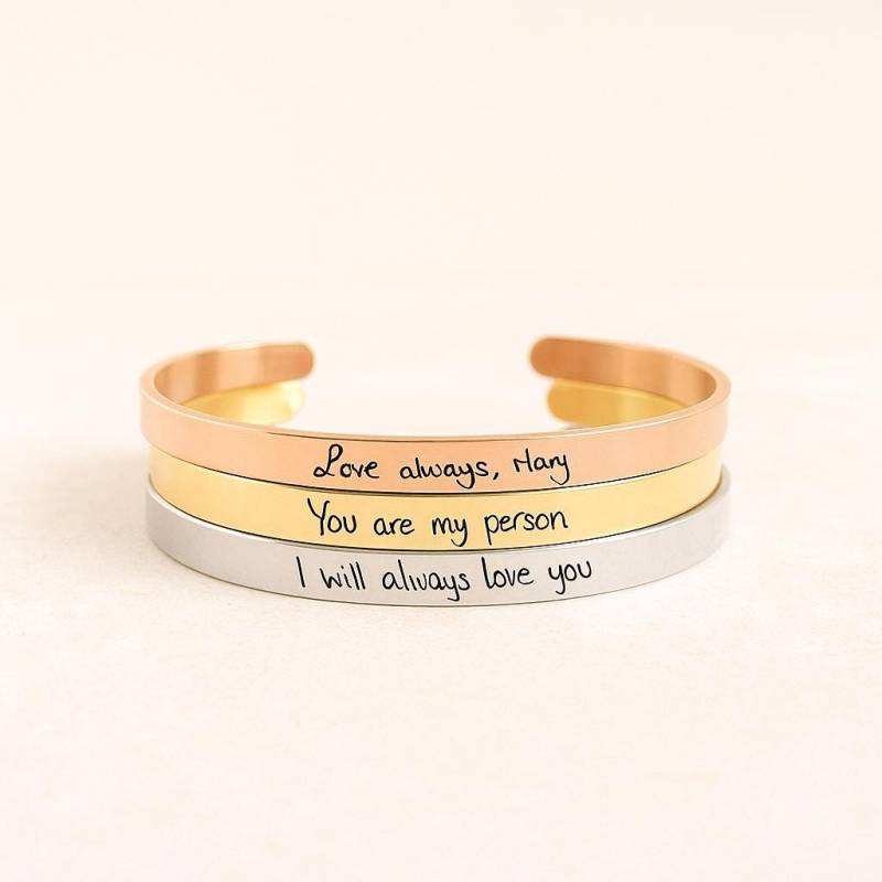 Benutzerdefinierte Handgeschriebene Armband Für Frauen, Personalisierte Gedenkarmband, Signature Schmuck, Gedenkschmuck von miamiabrand