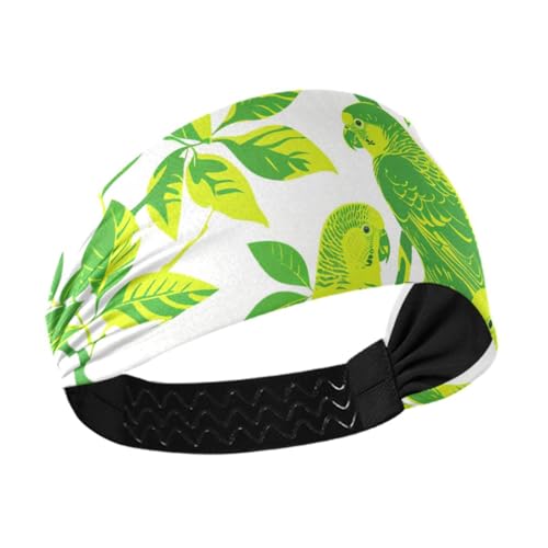 Baseball-Stirnband mit Papageien-Motiv, feuchtigkeitsableitend, elastisch, für Yoga, Make-up, Basketball, Tennis, Cintillos de Pelo Para Mujeres von miaozhen
