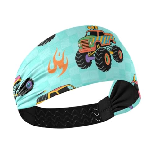 Buntes LKW-Haarband, rutschfest, dick, dehnbar, für Yoga, Basketball, Workout, Tennis, Zubehör, Para el Cabello de Mujeres von miaozhen