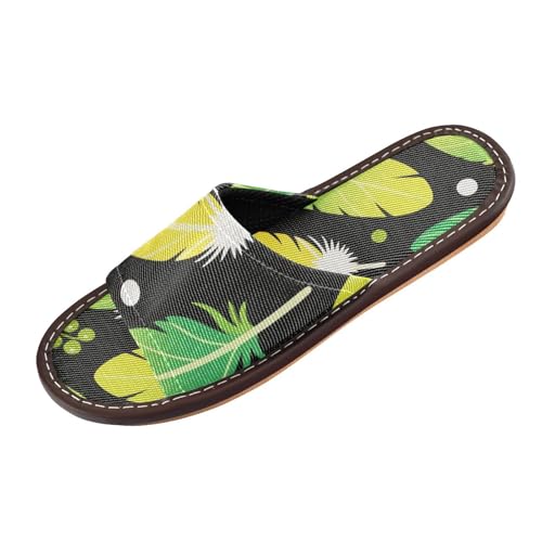 Fluoreszierende grüne schwarze Feder-Hausschuhe für Damen und Herren, tragbar, gemütlich, personalisierbar, offene Zehen, Heimschuhe für Pool, Fitnessstudio, Bad, Haus, zapatos cómodos para mujer von miaozhen